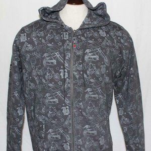 NEW Blurr Cruiser Hoodie Sweatshirt Top Charcoal Grey Men's Medium Full Zip